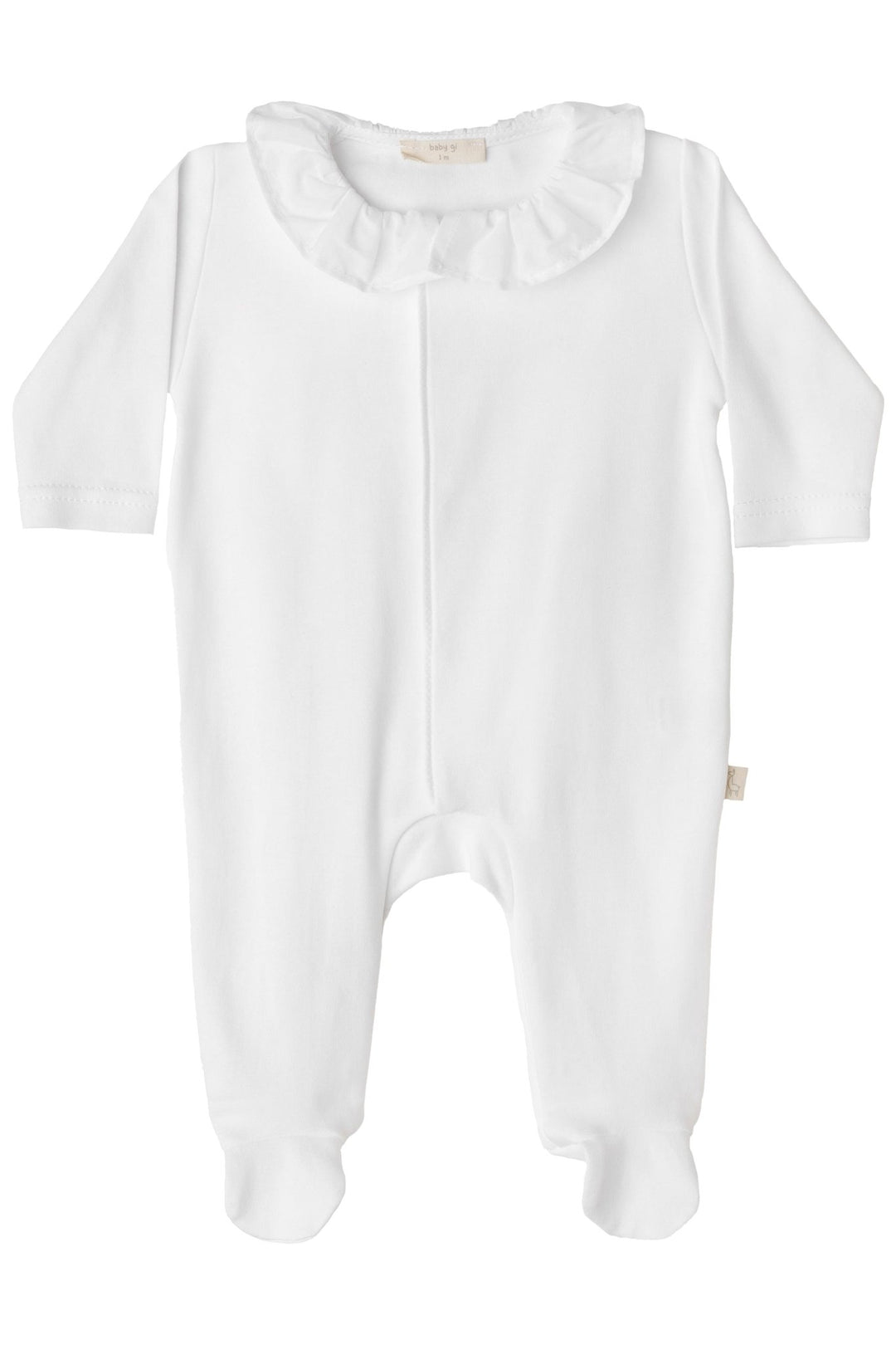 Baby Gi Cotton Angel Wing Ruffle Collar Sleepsuit - Millie and John