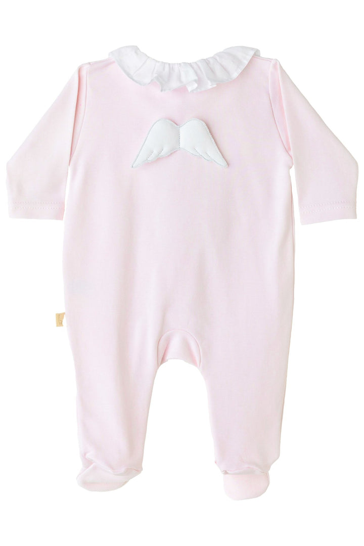Baby Gi Cotton Angel Wing Ruffle Collar Sleepsuit - Millie and John