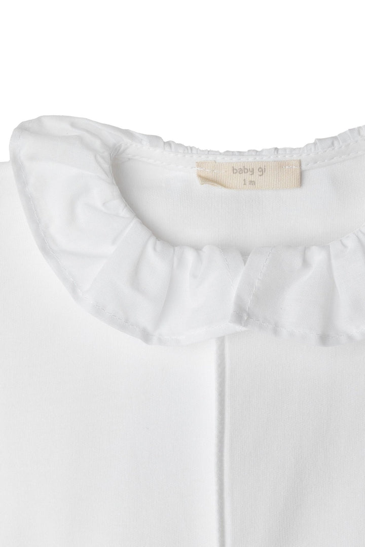 Baby Gi Cotton Angel Wing Ruffle Collar Sleepsuit - Millie and John
