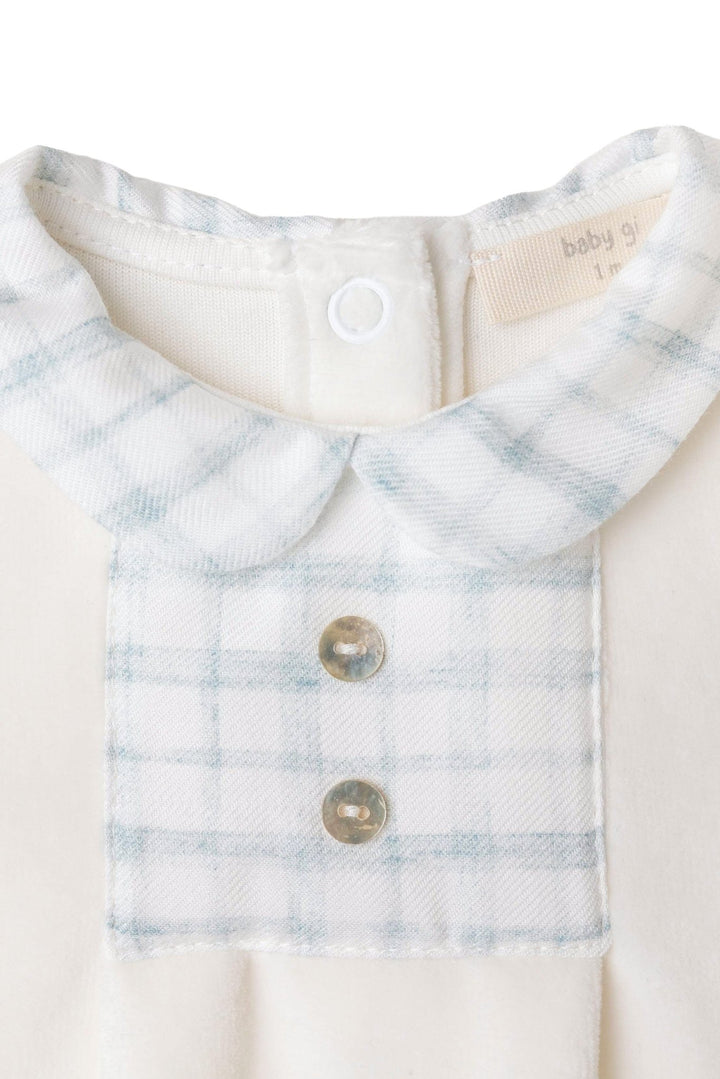 Baby Gi Ivory Velour Checked Top & Leggings - Millie and John