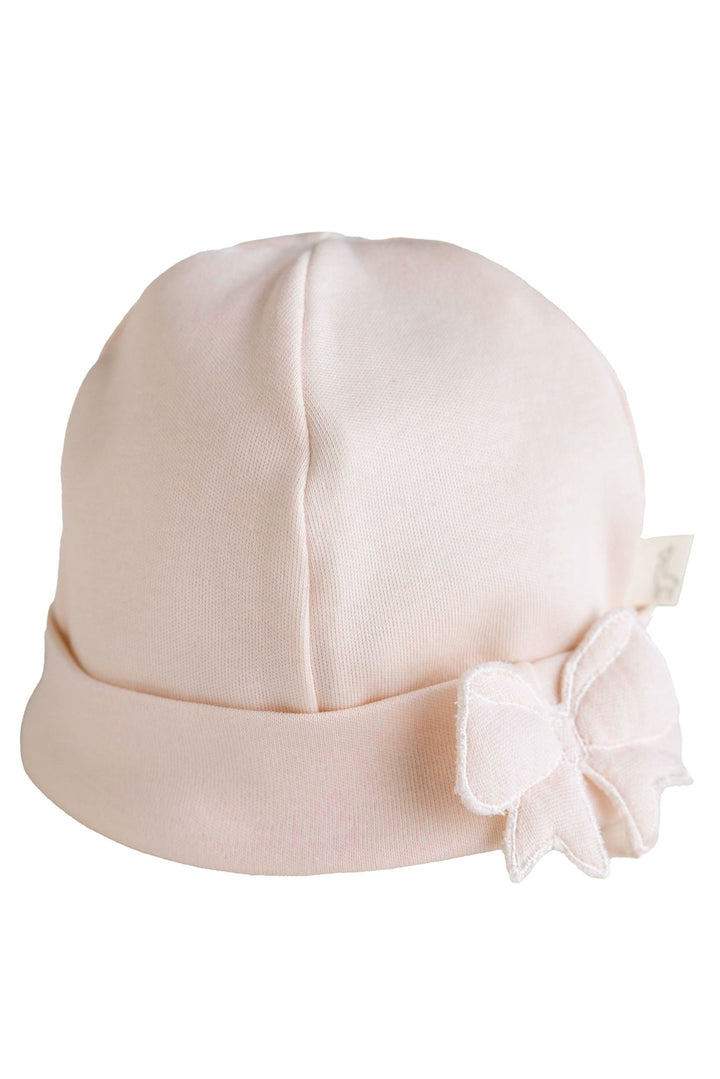 Baby Gi Peach Velour Sleepsuit Beanie Hat - Millie and John