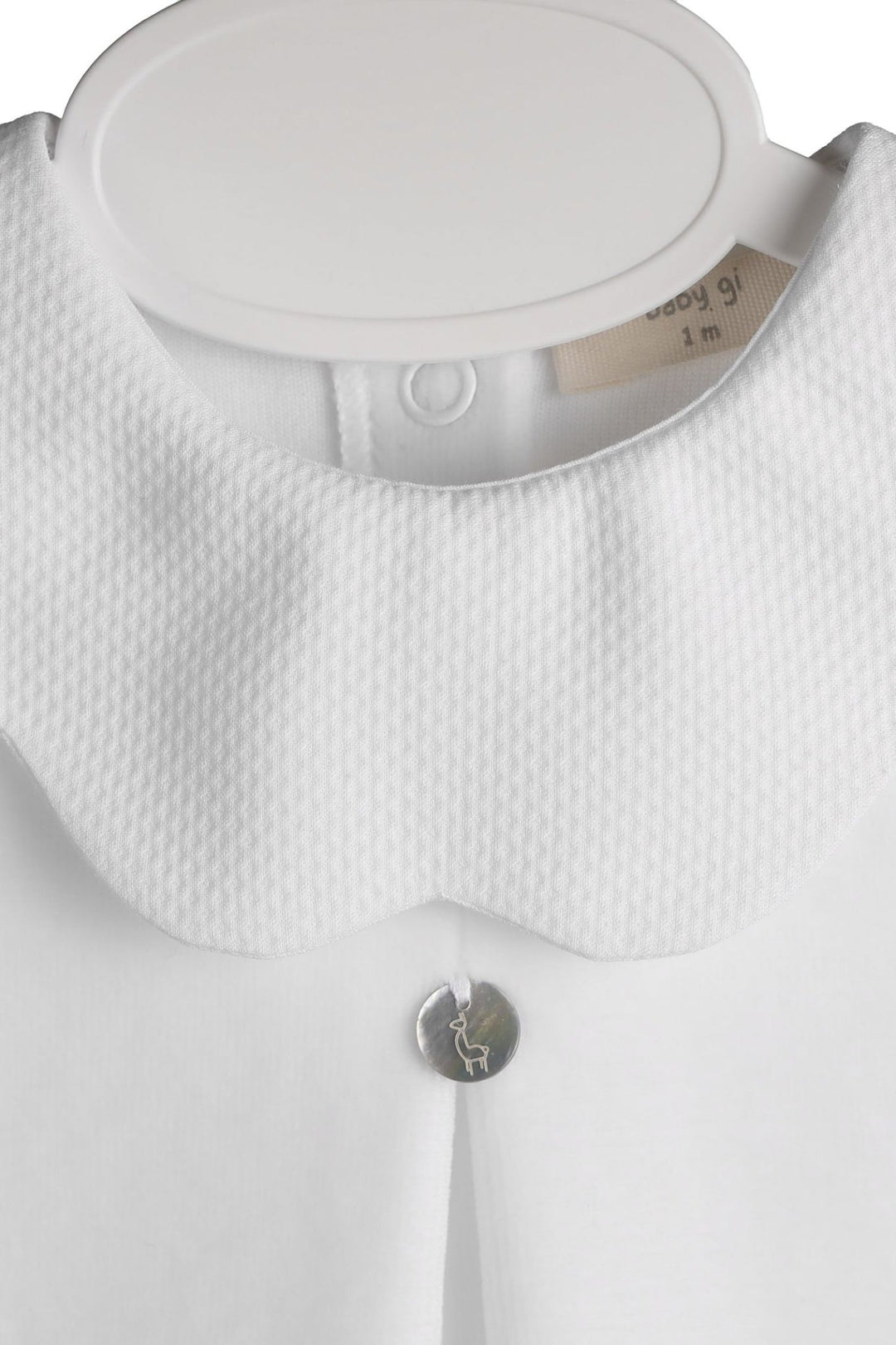 Baby Gi "True" Scalloped Collar Velour Sleepsuit - Millie and John