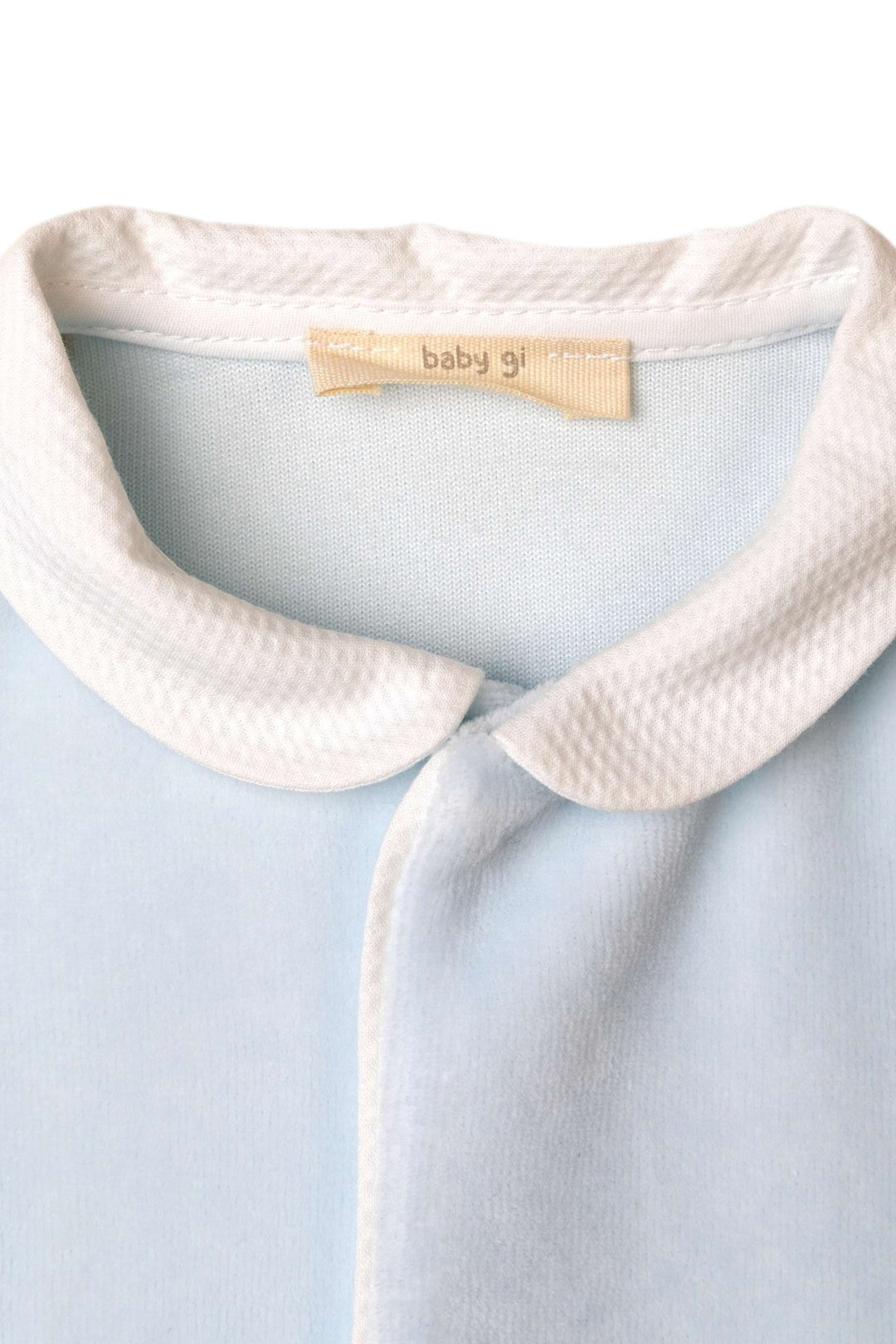 Baby Gi Velour Angel Wing Rounded Collar Sleepsuit - Millie and John