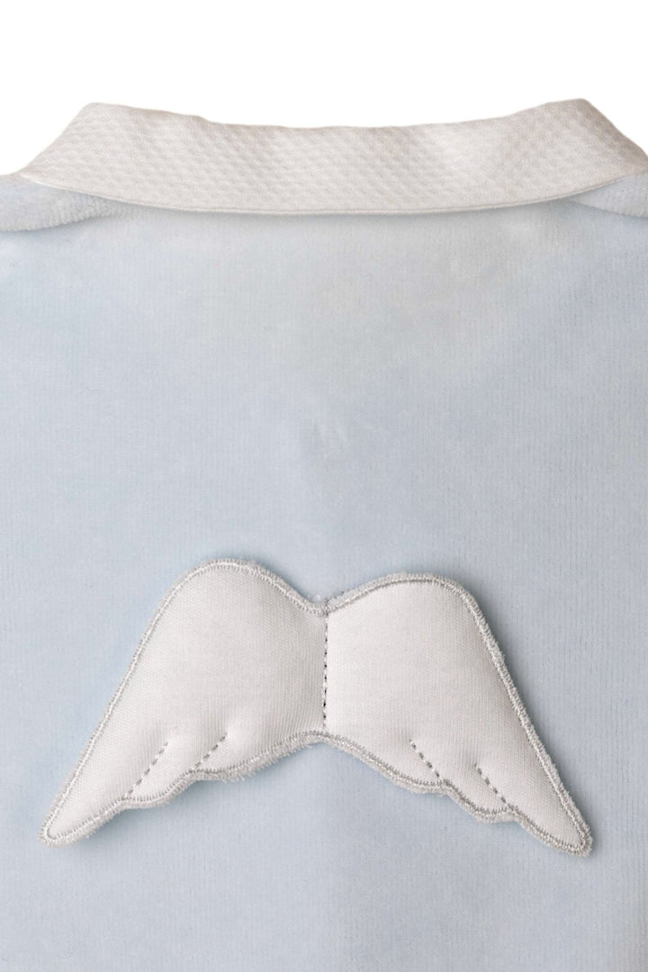 Baby Gi Velour Angel Wing Rounded Collar Sleepsuit - Millie and John