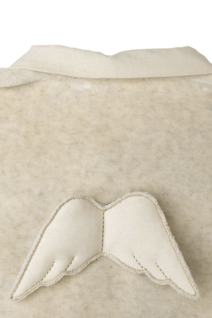 Baby Gi Velour Angel Wing Rounded Collar Sleepsuit - Millie and John
