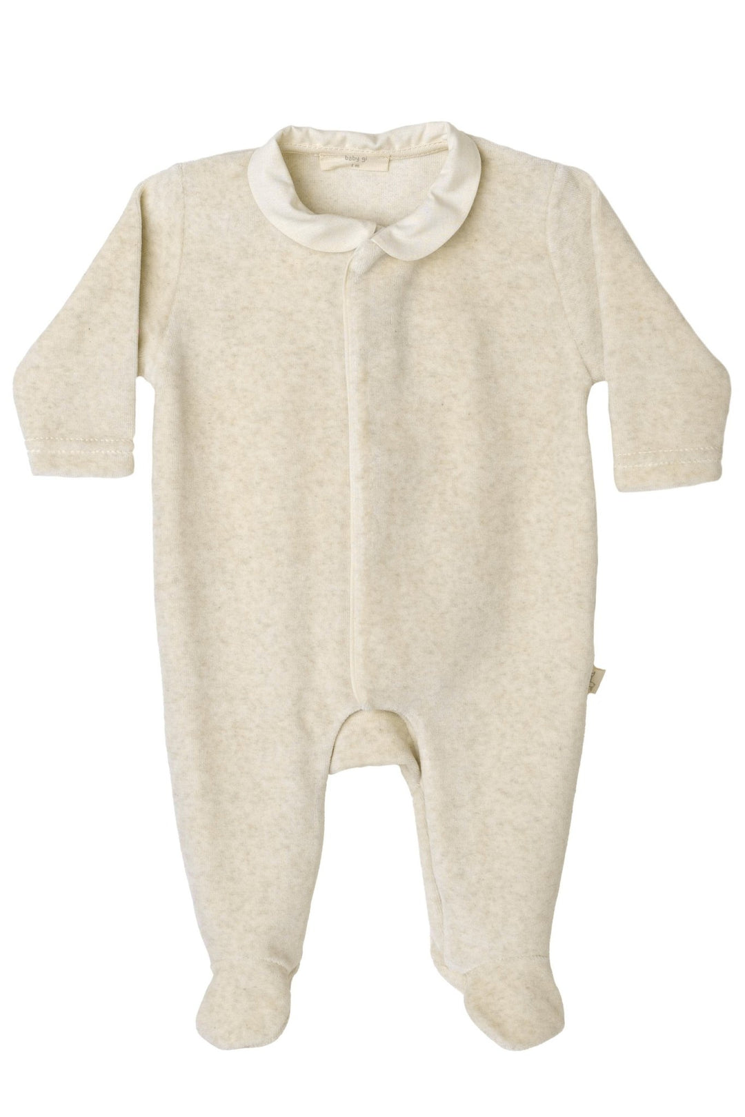 Baby Gi Velour Angel Wing Rounded Collar Sleepsuit - Millie and John