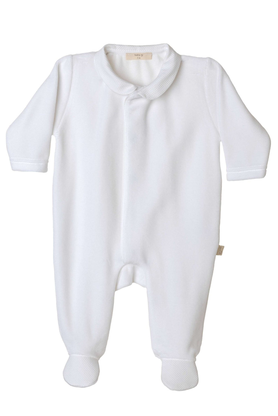 Baby Gi Velour Angel Wing Rounded Collar Sleepsuit - Millie and John