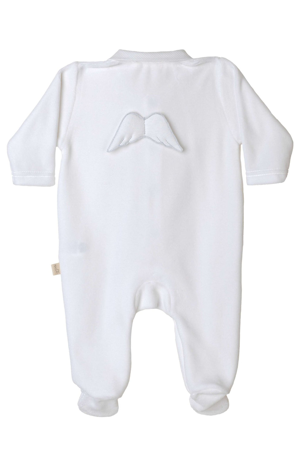 Baby Gi Velour Angel Wing Rounded Collar Sleepsuit - Millie and John