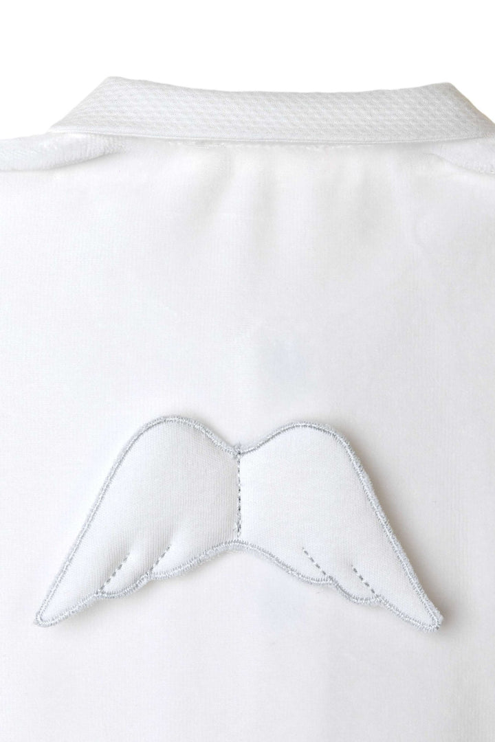 Baby Gi Velour Angel Wing Rounded Collar Sleepsuit - Millie and John