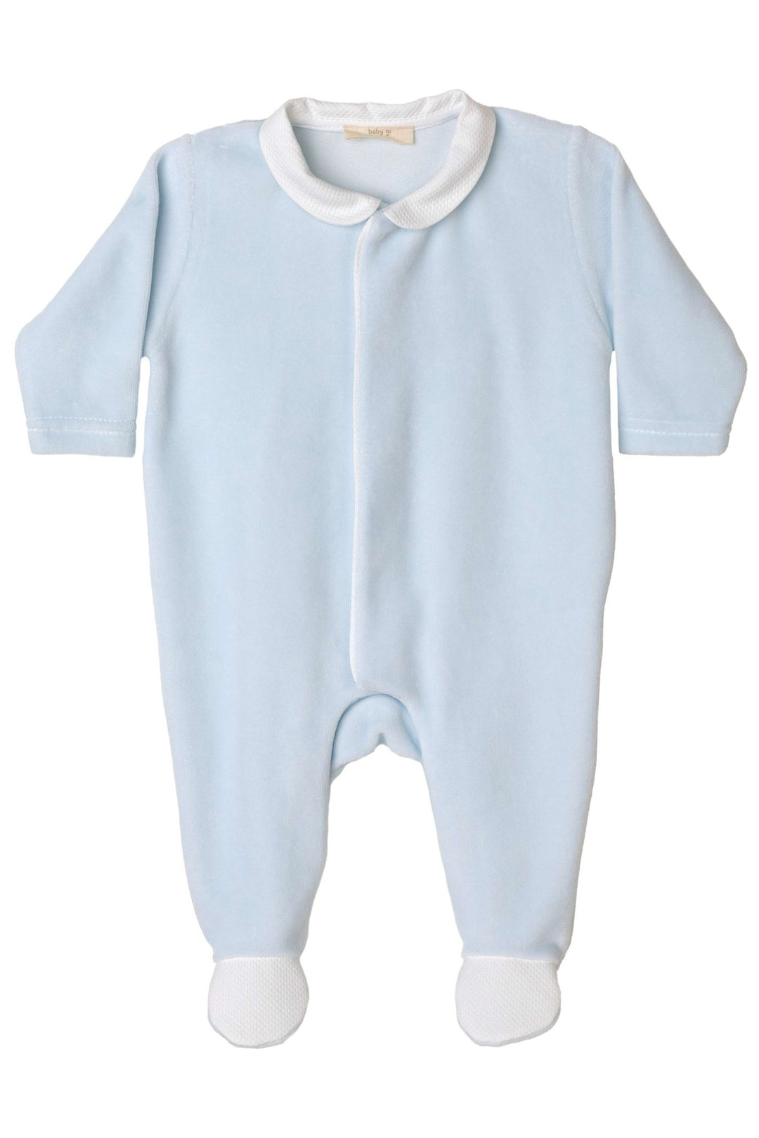 Baby Gi Velour Angel Wing Rounded Collar Sleepsuit - Millie and John
