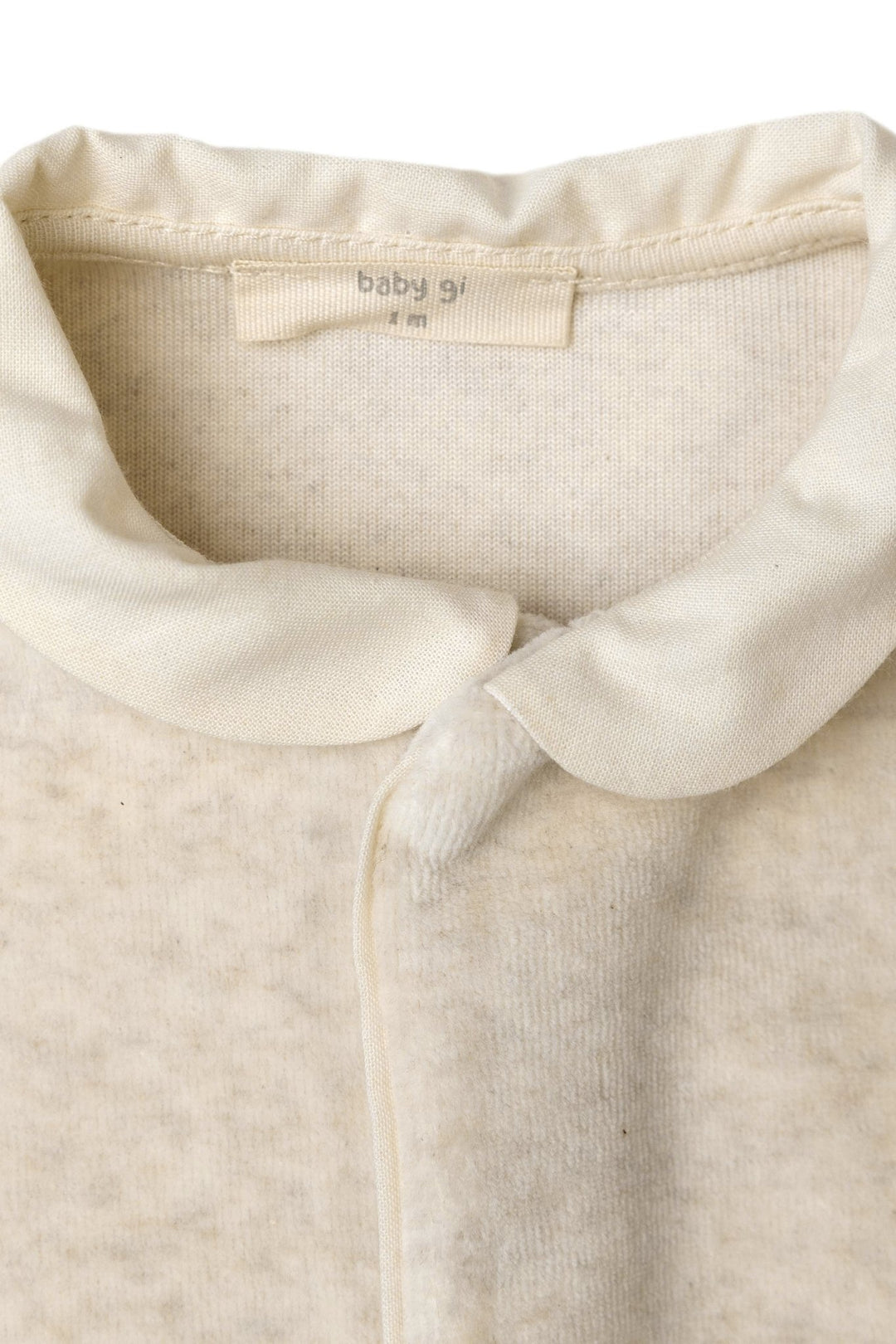 Baby Gi Velour Angel Wing Rounded Collar Sleepsuit - Millie and John