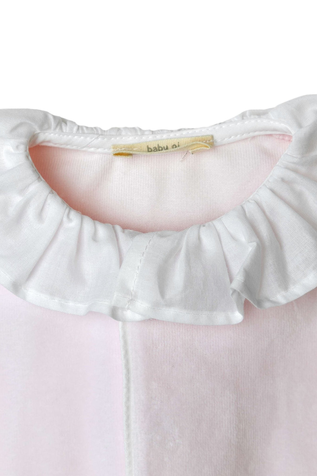 Baby Gi Velour Angel Wing Ruffle Collar Sleepsuit - Millie and John
