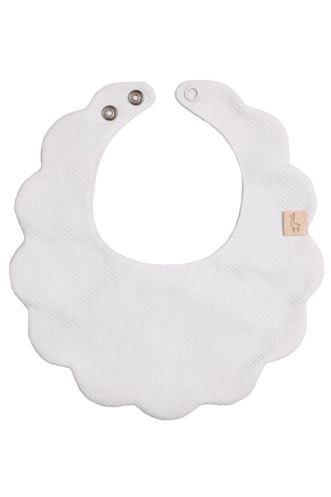 Baby Gi White Scalloped Bib - Millie and John