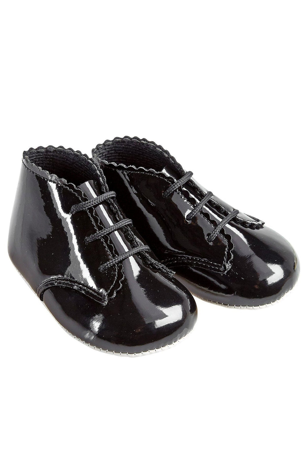 Baypods Black Patent Soft Sole Booties - Millie and John
