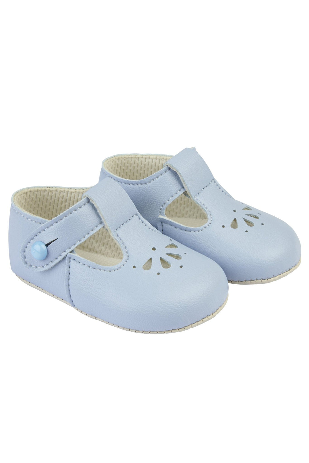 Baypods Light Blue Petal Punch T - Bar Shoes - Millie and John