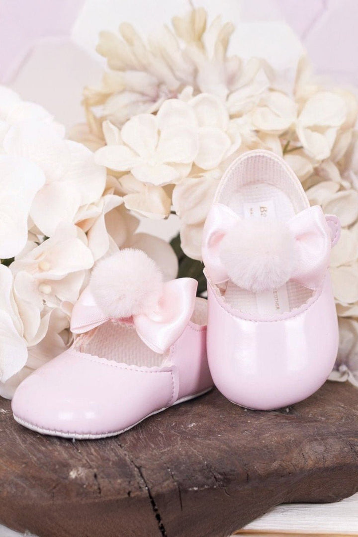 Baypods Pink Pom Pom Soft Sole Shoes - Millie and John
