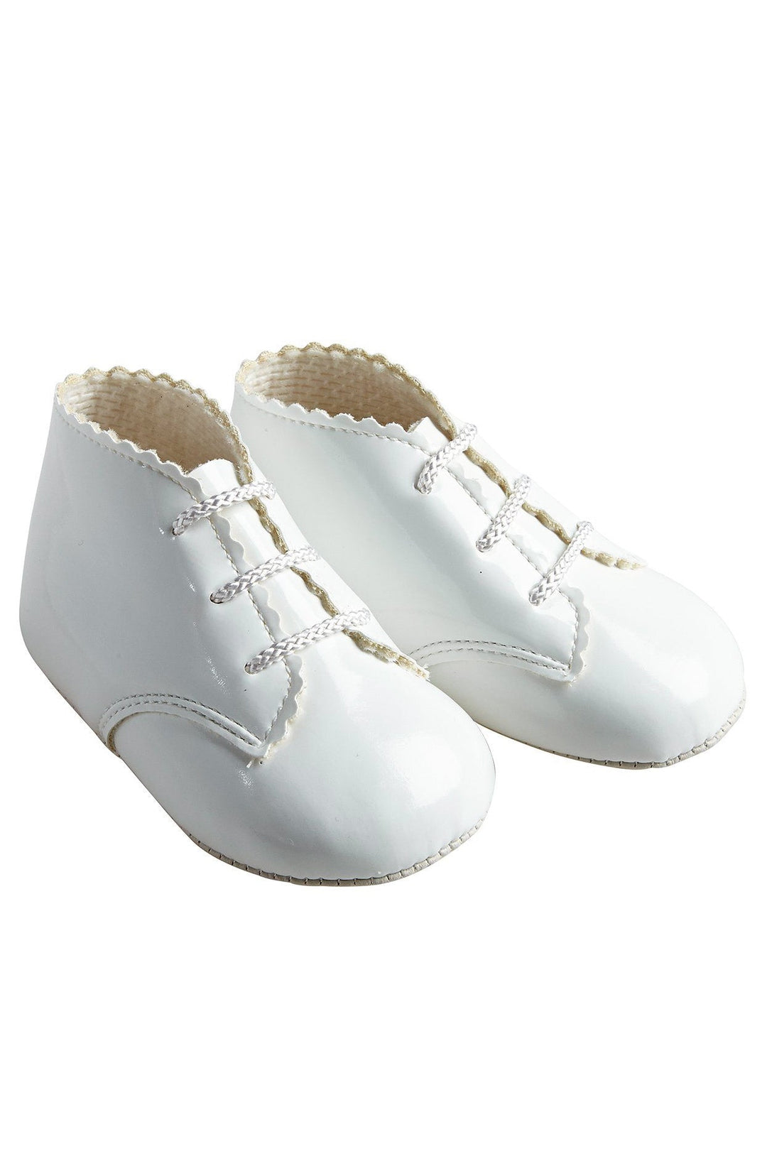 Baypods White Patent Soft Sole Booties - Millie and John