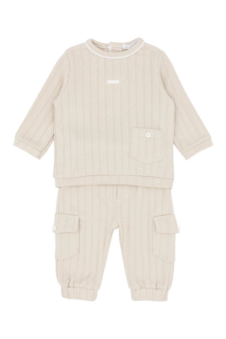 Blues Baby "Idris" Beige Cargo Pocket Top &amp; Trousers - Millie and John
