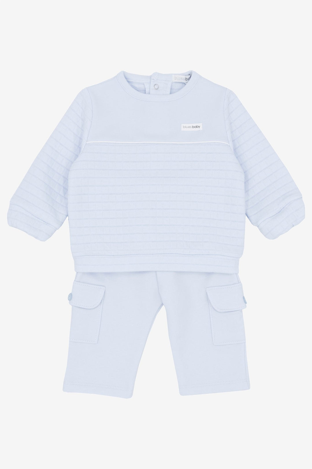 Blues Baby "Jax" Blue Quilted Cargo Tracksuit - Millie and John