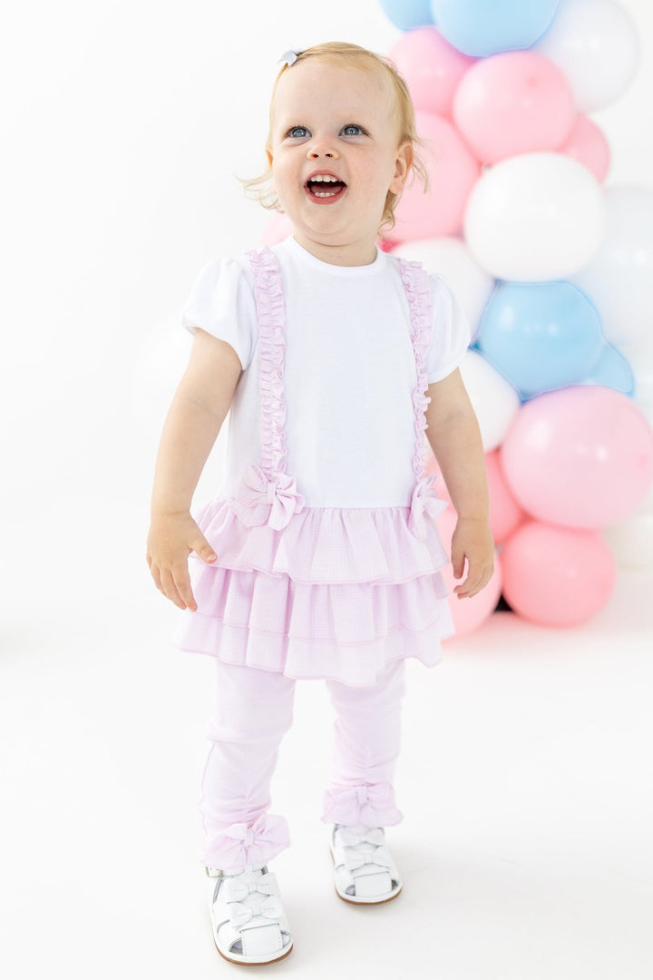 Blues Baby "Lorelei" Pink Dress & Leggings - Millie and John