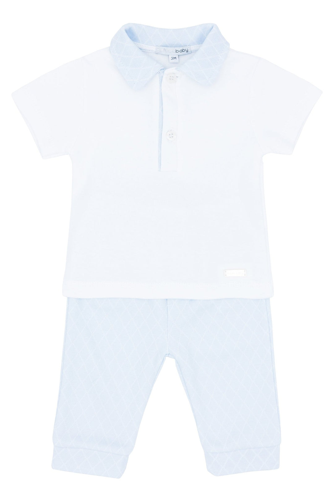 Blues Baby "Louis" Baby Blue Polo Shirt & Trousers - Millie and John
