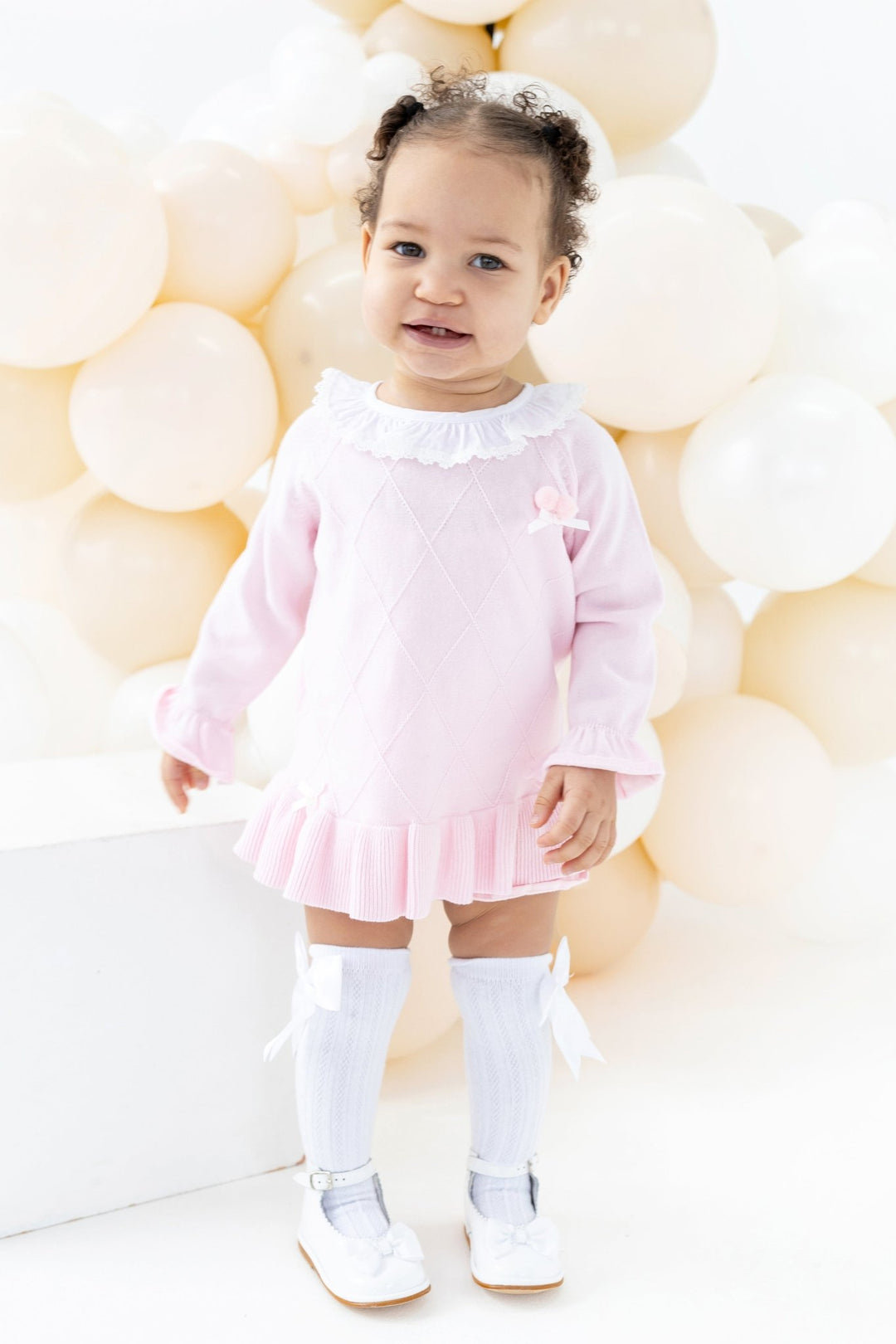 Blues Baby "Melody" Baby Pink Knit Top & Bloomers - Millie and John