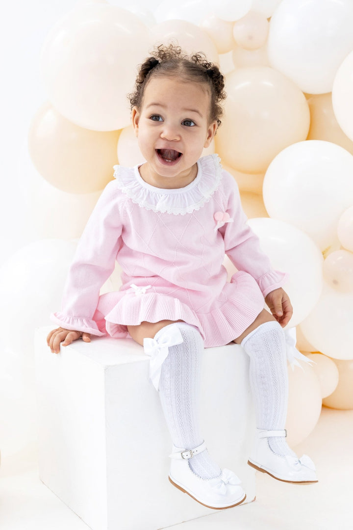Blues Baby "Melody" Baby Pink Knit Top & Bloomers - Millie and John
