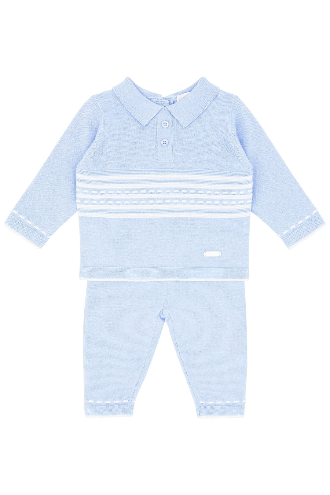 Blues Baby "Zion" Baby Blue Knit Top & Trousers - Millie and John