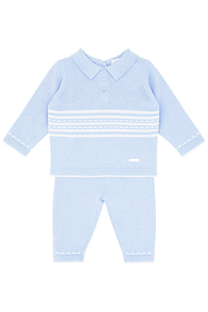 Blues Baby "Zion" Baby Blue Knit Top & Trousers - Millie and John