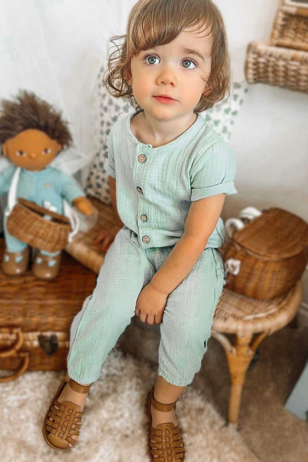 Calamaro "Atticus" Cheesecloth Jumpsuit - Millie and John