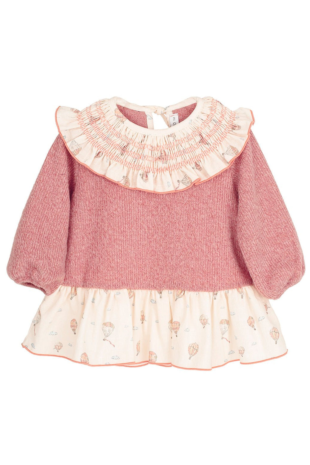 Calamaro "Elspeth" Dusky Coral Chenille Hot Air Balloon Dress - Millie and John