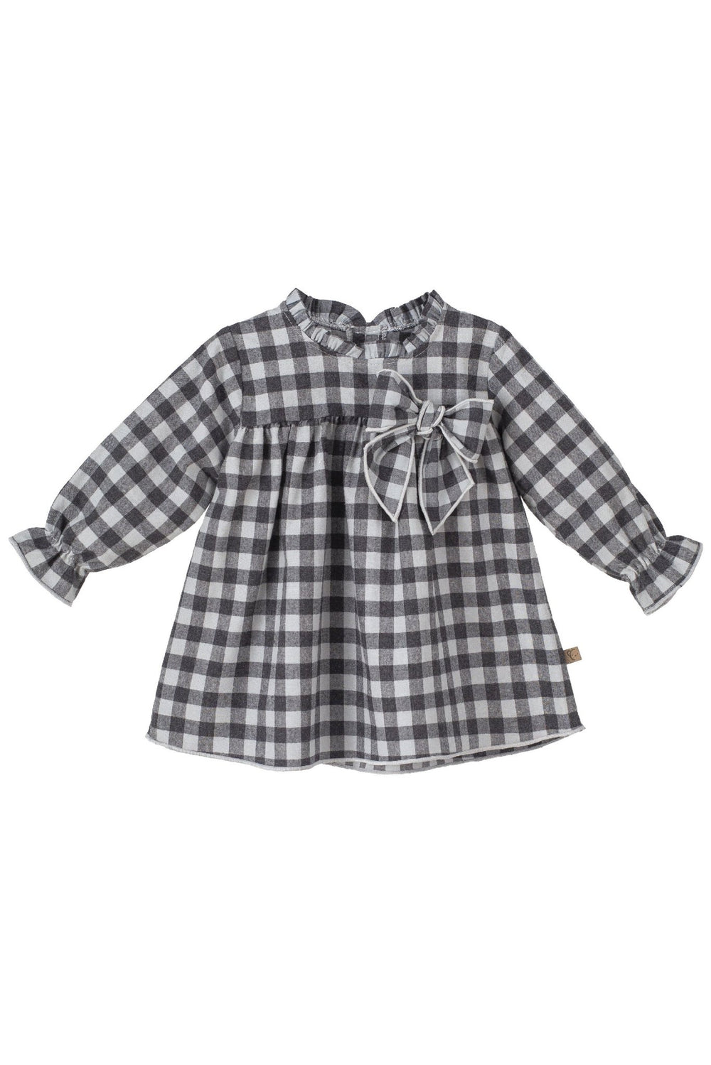 Calamaro Excellentt "Esmee" Charcoal Checked Dress - Millie and John