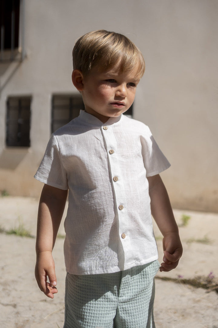 Calamaro Excellentt PREORDER 🛑 "Cedric" Sage Green Shirt & Shorts - Millie and John