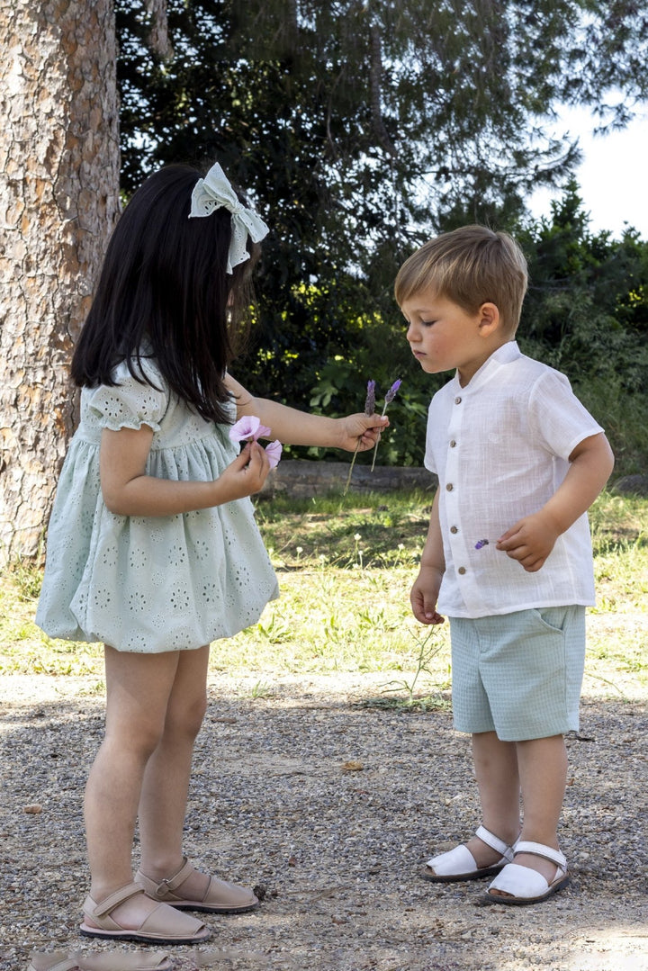 Calamaro Excellentt PREORDER 🛑 "Cedric" Sage Green Shirt & Shorts - Millie and John