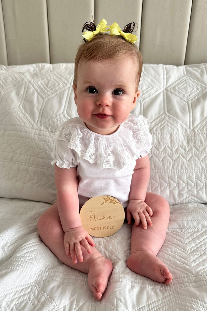 Calamaro Lace Collar Short Sleeve Bodysuit - Millie and John