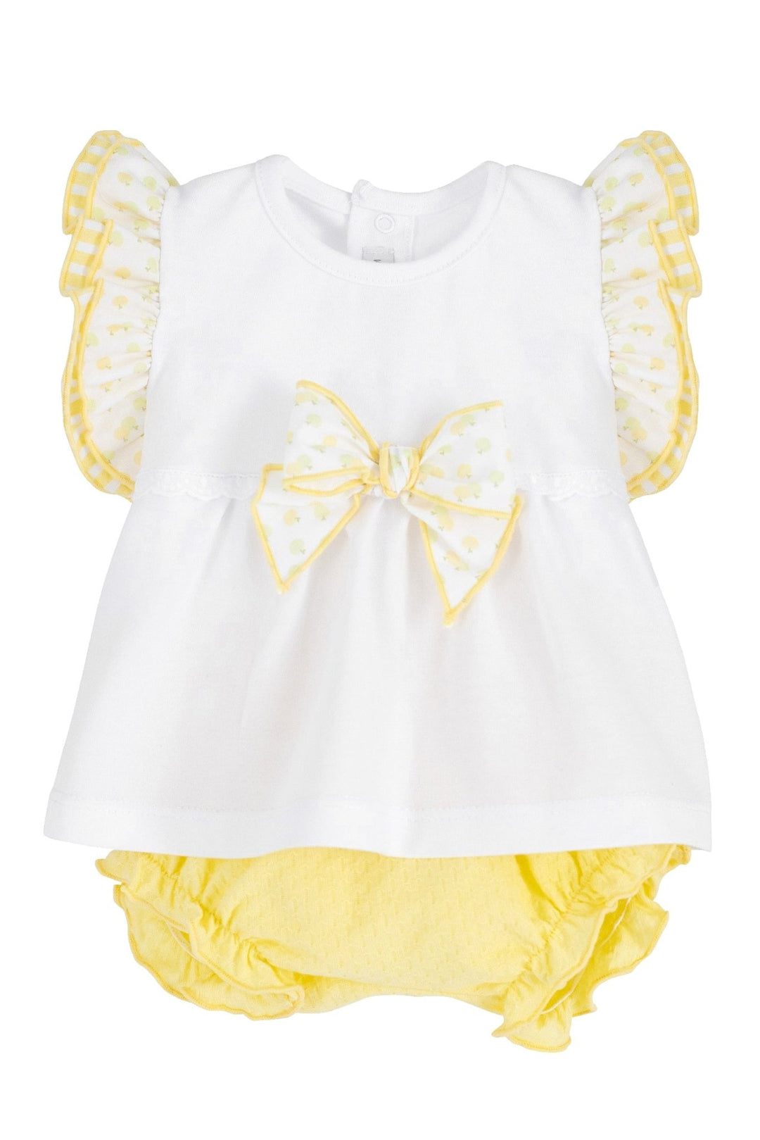 Calamaro "Leona" Lemon Apple Print Top & Bloomers - Millie and John