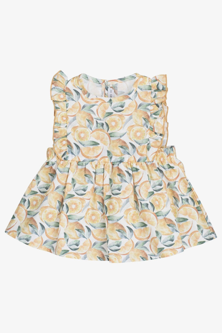 Calamaro "Orla" Yellow Lemon - Print Dress - Millie and John