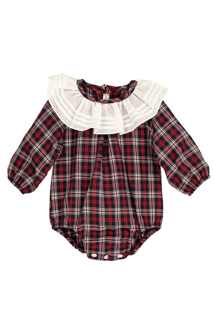 Calamaro "Romy" Navy & Red Tartan Shortie - Millie and John