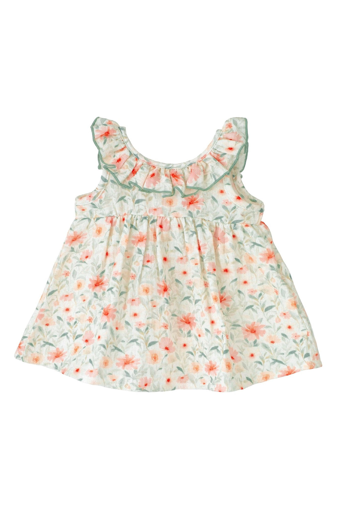 Calamaro "Selene" Sage Green Watercolour Floral Dress - Millie and John