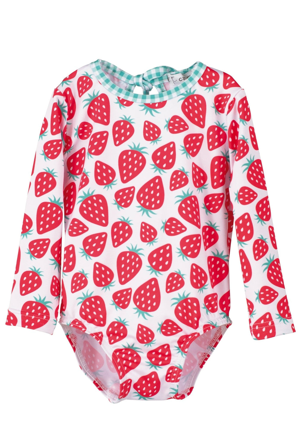 Calamaro "Sienna" Strawberry Long Sleeve Swimsuit - Millie and John