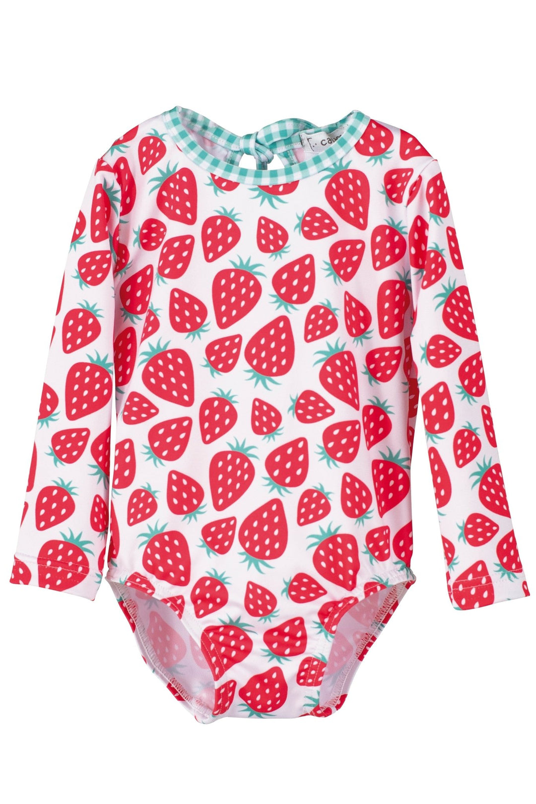 Calamaro "Sienna" Strawberry Long Sleeve Swimsuit - Millie and John