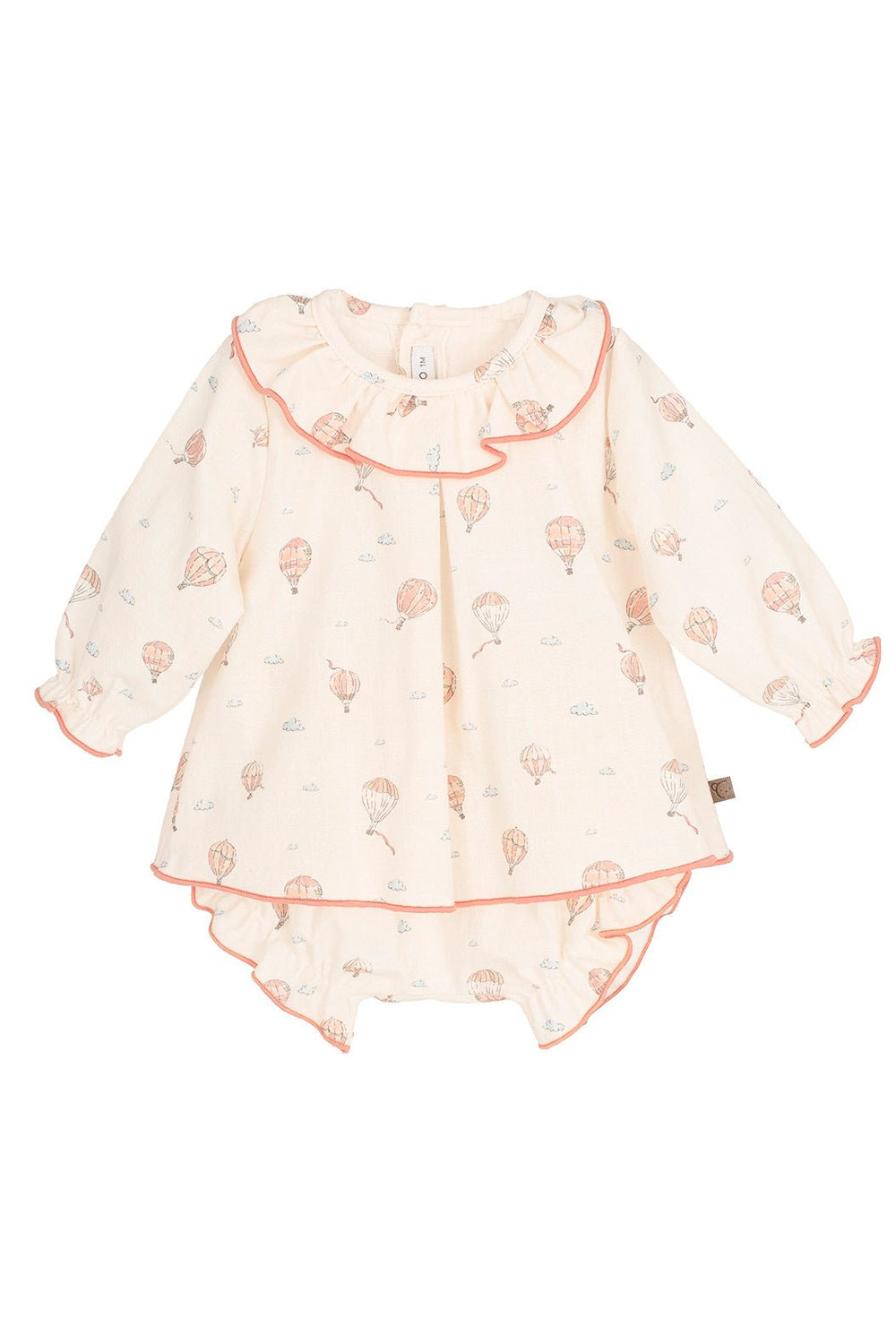 Calamaro "Sylvie" Dusky Coral Hot Air Balloon Dress & Bloomers - Millie and John