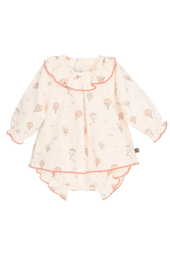 Calamaro "Sylvie" Dusky Coral Hot Air Balloon Dress & Bloomers - Millie and John