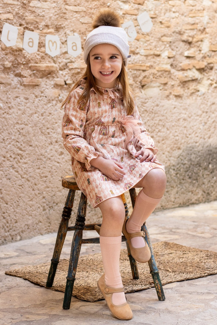 Calamaro "Tansy" Dusky Peach Circus Dress - Millie and John