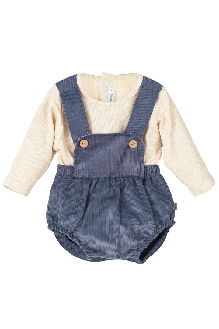 Calamaro "Xander" Sand Top & Dusky Blue Cord Jam Pants - Millie and John