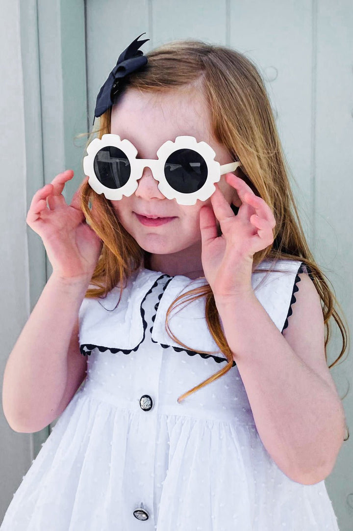 Chic by Deolinda "Arielle" White Plumeti Dot Nautical Dress & Bloomers - Millie and John