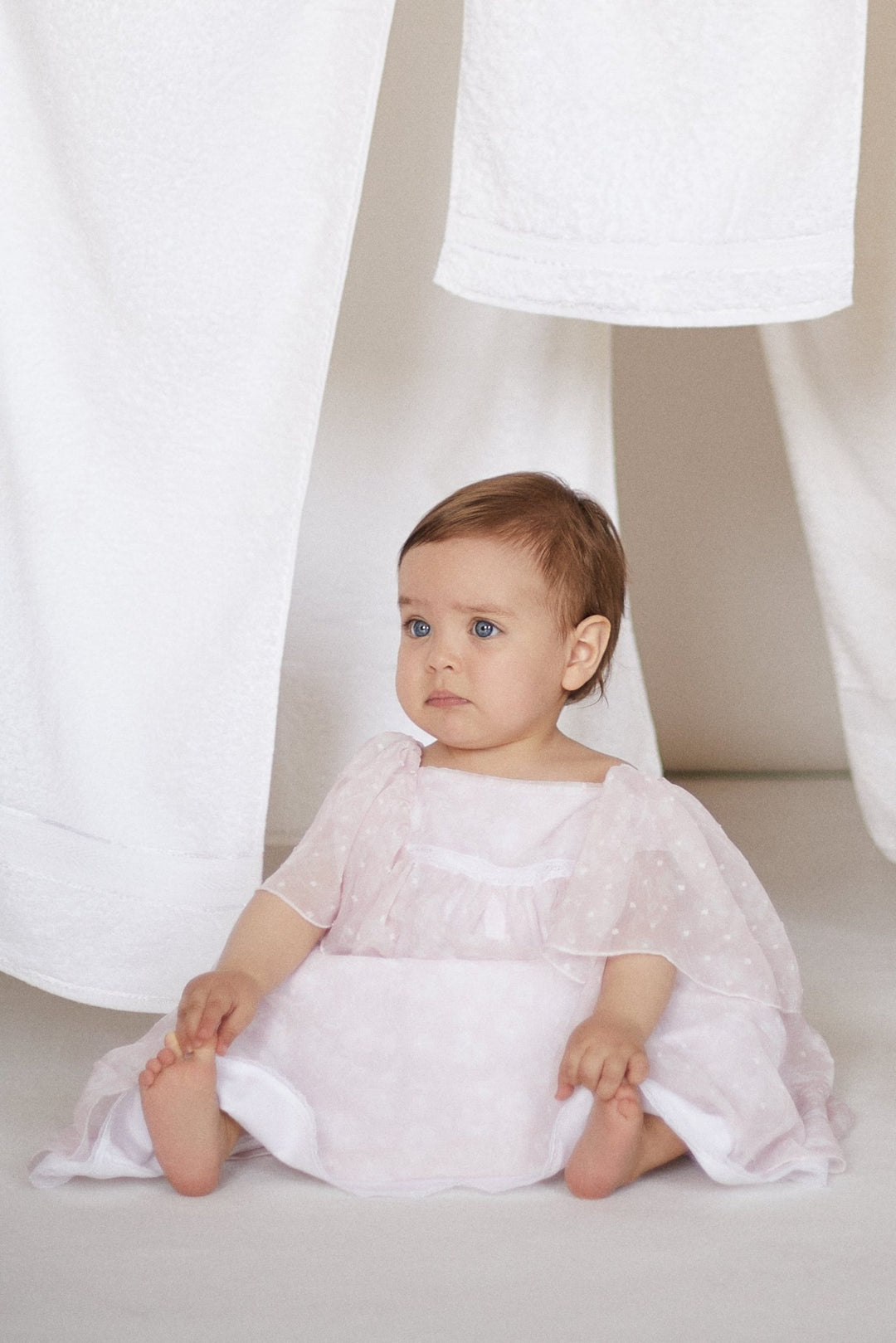 Chic by Deolinda "Calista" Pale Pink Floral Tulle Dress - Millie and John