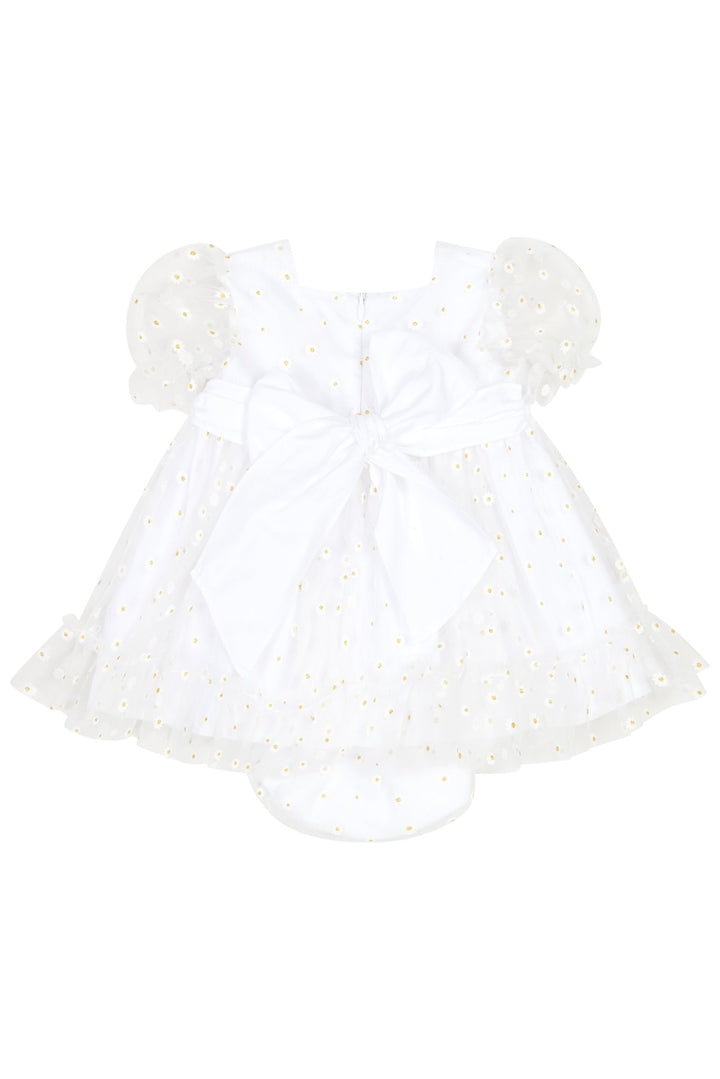 Chic by Deolinda "Flora" White Tulle Daisy Print Dress & Bloomers - Millie and John