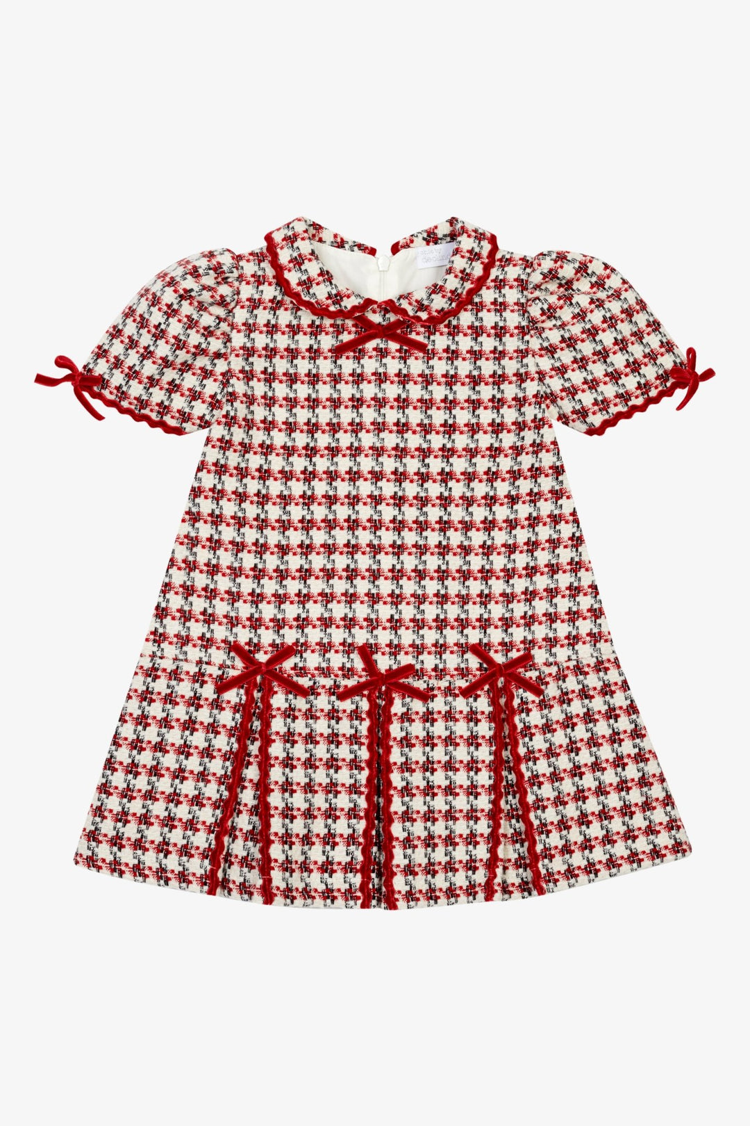 Chic by Deolinda "Ruby" Red Houndstooth Dress - Millie and John