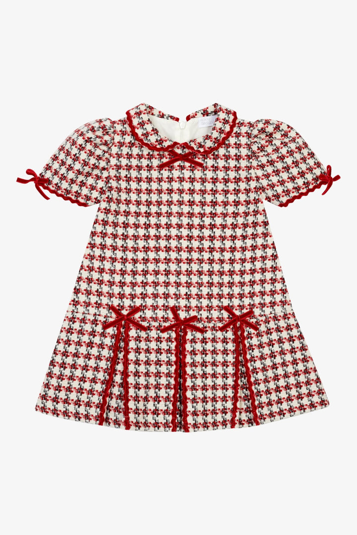 Chic by Deolinda "Ruby" Red Houndstooth Dress - Millie and John